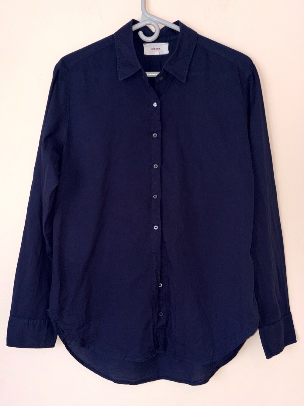 Xirena navy blue button down shirt